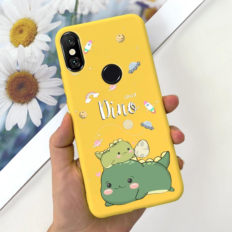 For Xiaomi Redmi 6 Pro Case Cute Dinosaur Cartoon Cover Soft Silicone Phone Case For Xiaomi Redmi Note 6 Pro Note6 Fundas Bumper