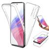 Защитный чехол на 360° для Samsung Galaxy S22 Ultra S21 Plus A23 A53 A33 A73 A13 A22 A32 A52 A12 M23 M13 M32 4G 5G двойной прозрачный силиконовый чехол