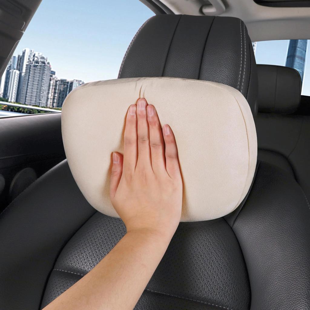 2PCS Memory Cotton Car Headrest Neck Support Car Accessories Seat Class Soft Universal Adjustable Car Pillow Neck Rest Cushion