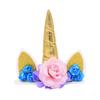 Unicorn Cake Topper Rainbow Horn Kids Girl Birthday Party Cake Decoration Tools Baby Shower Wedding Unicorn Theme Party Supplies