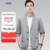 Romon Men's Ice Silk Sun Protection Casual Blazer