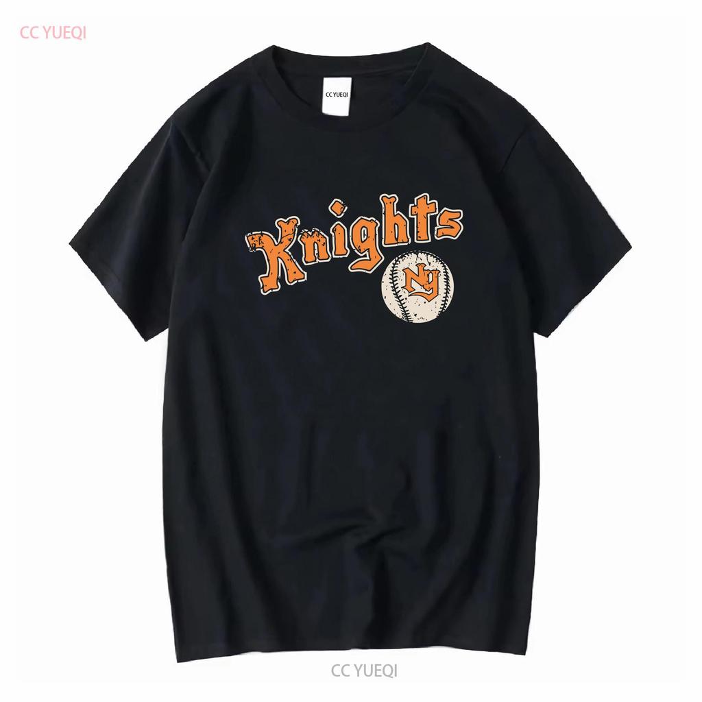 Натуральная футболка NY Knights Baseball Roy Hobbs для мужчин 1272 с длинным или коротким рукавом винтажная стиранная мужская удобная уличная одежда