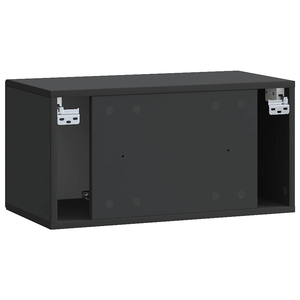Wall Mounted TV Cabinet Black 59.5 x 31 x 30 cm