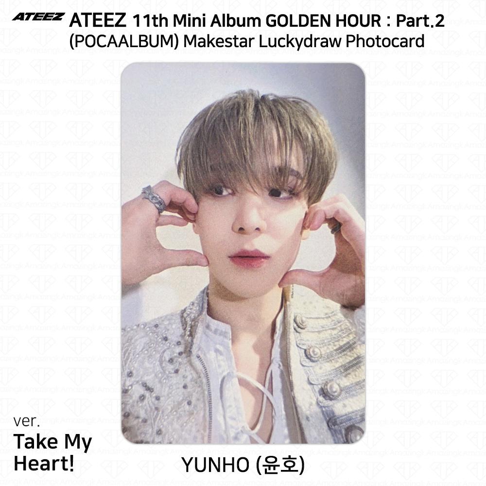 ATEEZ Золотой час. Часть 2. Makestar Pocaalbum Luckydraw Фотокарточка KPOP K-POP