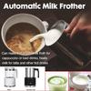 Large Capacity Electric Milk Frother LED Electric Milk Frother Automatic Foam Maker for Hot & Cold Milk Foam Stainless