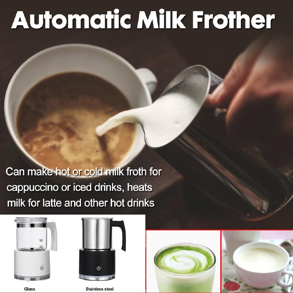 Large Capacity Electric Milk Frother LED Electric Milk Frother Automatic Foam Maker for Hot & Cold Milk Foam Stainless