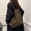 Fashion Leopard Print Canvas Bag Women's 2025 New Trend Fashion College Style Tote Bag Casual Retro Shoulder Bag