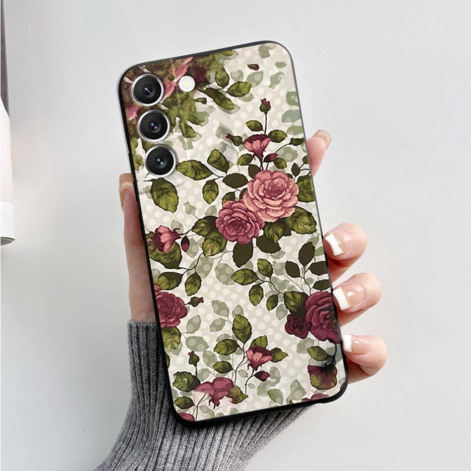 For Samsung Galaxy S22 S 22 Plus S22 Ultra S22+ Case Soft Slim Cute Bear Cartoon Frog Candy Painted Back Cover Funda Bumper Bags