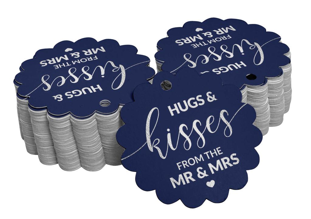 Inkdotpot Настоящая золотая фольга Объятия и поцелуи Свадебные бирки Бирки-сувениры Подвесные бумажные бирки 100