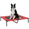 Dog Bed Dog Lounger Robust Elevated And Weatherproof Up To 50 Kg 92x76x18cm Red