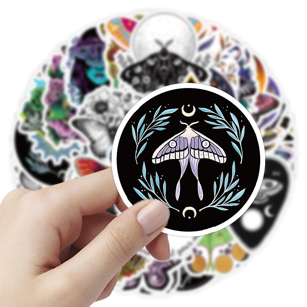 10/50 ретро наклейки-призрак-бабочка мотыльки граффити наклейки для DIY багаж ноутбук скейтборд мотоцикл велосипед наклейки