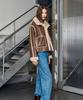 Ranunculus Reversible Faux Shearling Jacket_Brown