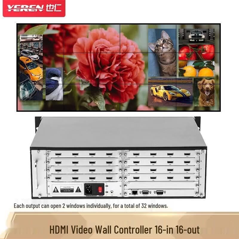 Yiren YMP18 16x16 HDMI LCD Video Wall Processor