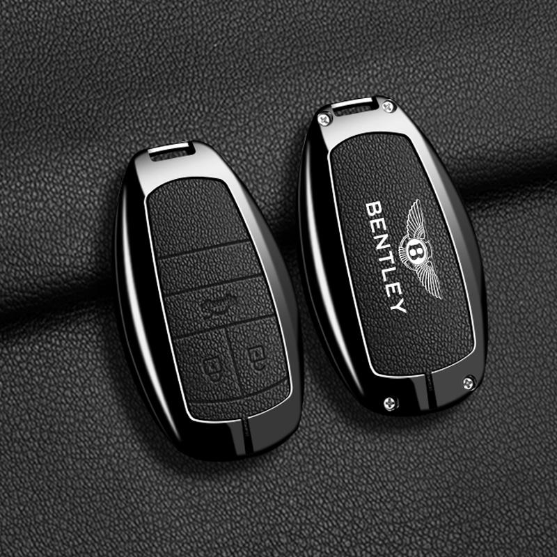 Zine Alloy Car Key Case Cover Shell Holder For Bentley Flying Spur Continental GT Bentayga Mulsanne Protector Remote Accessories TH3