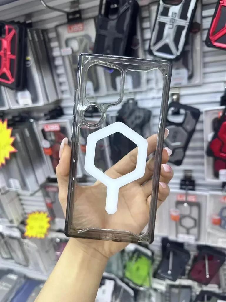 Устойчивый к царапинам прочный чехол UA для Samsung Galaxy S25 Ultra Plus 5G с магнитной защитой военного класса, прозрачный чехол