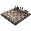 Staunton Inspired Luxury Brass Metal Chess Pieces  Board Set 30.48 Cm Silver, Black