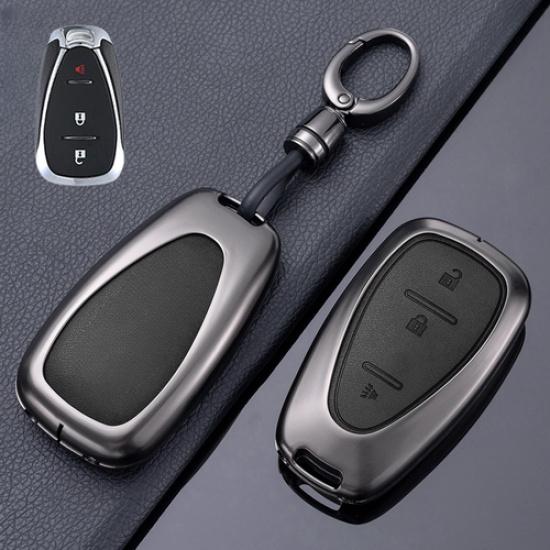 Alloy Leather Car Key Case Cover For Chevrolet Cruze Trailblaze Malibu Camaro