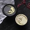 Dark Culture Collection Gothic Wax Seal Stamp Head, Retro Skull And Bat Pattern Artistic Letter Sealing Stamp, Punk Style Brass for Decoration