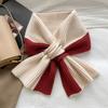 Women Scarf Patchwork Color Soft Comfortable Wrap Around Design Winter Scarf Neck Care Fashion Accessories