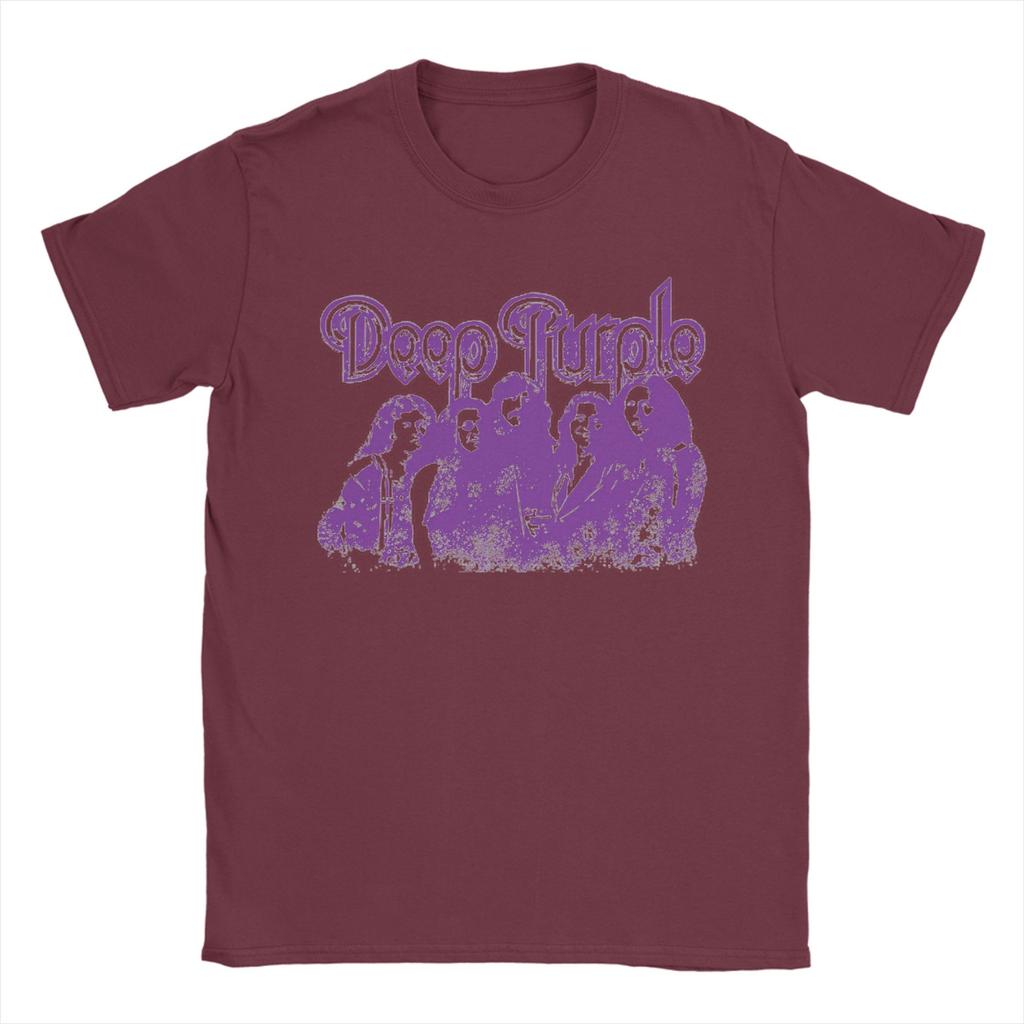 Band Deep Purple Art TShirt Summer Trendy Cool TShirts Unisex Cotton O Neck Oversize Top Tees Short Sleeves Y2K Funny Tshirt