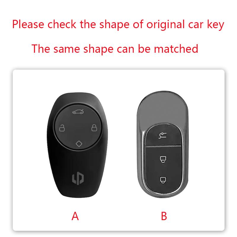 BFM1 Car Remote Key Case Cover For Leapmotor C16 C11 C10 C01 B10 T03 S01 Type Zinc Alloy Leather Protector Auto Keychain Accessories