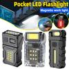 Rechargeable Pocket LED Flashlight Mini EDC Light Torch Magnetic Work Light for Outdoor Camping Emergency & Everyday Carry