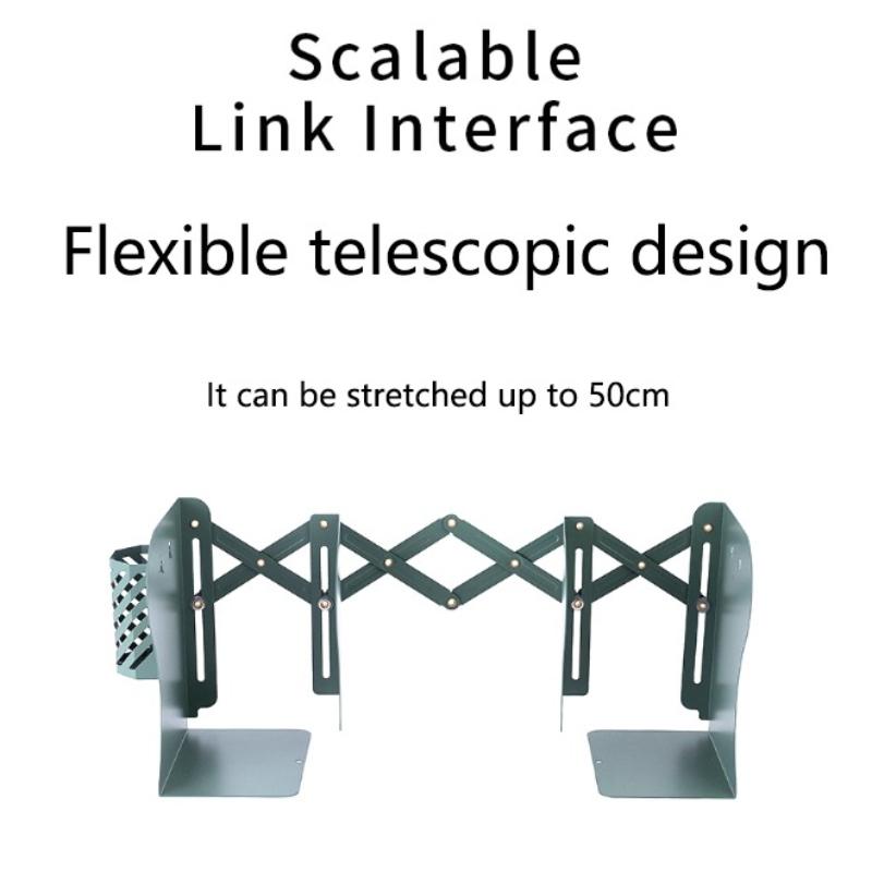 Retractable Bookstand with Pen Holder Integrated Desktop Book Storage Rack Baffle Book Clip Folding and Fixed