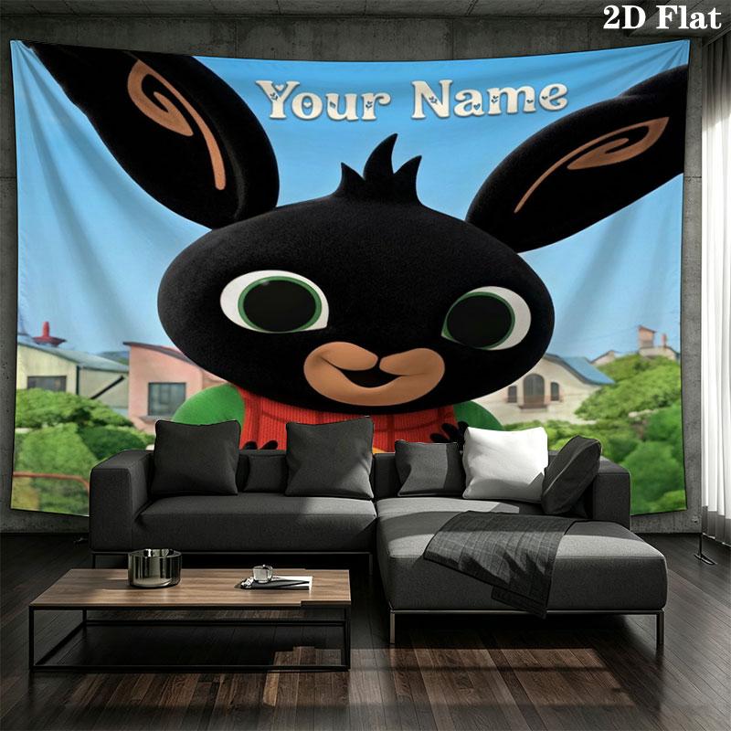 Bing Custom Name Wall Tapestry Aesthetic Wall Hanging Printed Fabric Blanket Decorative Tapestries for Bedroom Living Room Home Decor