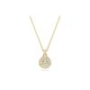 Sublima Pavé Clear Round Crystal Gold-Tone Necklace Женское Золотое 5683443