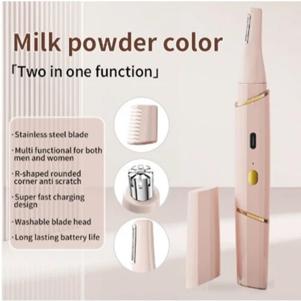 Портативный электрический эпилятор на батарейках, инструмент для бритья пушка на лице, триммеры для бровей, щеки