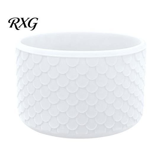 Ice Cup Base Protector Silicone Boot, Fish Scale Pattern Decor, Soft Elastic Water Bottle Universal Insulated Sleeve Protective Sleeve, Anti-Slip