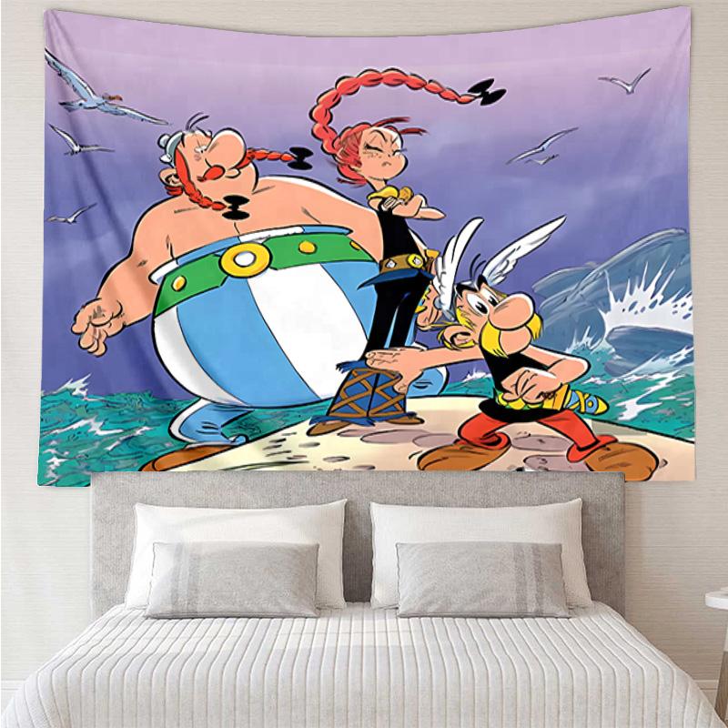 Asterix the Gaul Tapestry for Bedroom Aesthetic Classroom Tapestries Wall Hanging for Living Room Dorm Office,Ideal Creative Gift