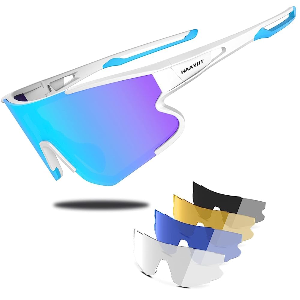 HAAYOT Велосипедные очки для шоссе, поляризационные бейсбольные очки для мужчин и 5 спортивных очков для бега, солнцезащитные очки, очки, женские, линзы, рыбалка,