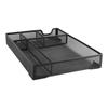 Metal Mesh Drawer Organizer Tray 5 Grids Multipurpose Stable Prevent Slip Metal Desk Organizer Storage Basket Black