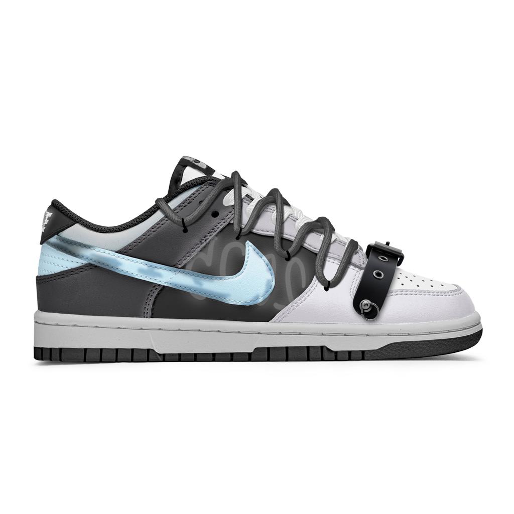 Nike Кроссовки Dunk Скользкие Устойчивые к истиранию Низкие Кеды для скейтборда Унисекс Синий Черный DD1391-100(Команда202-)