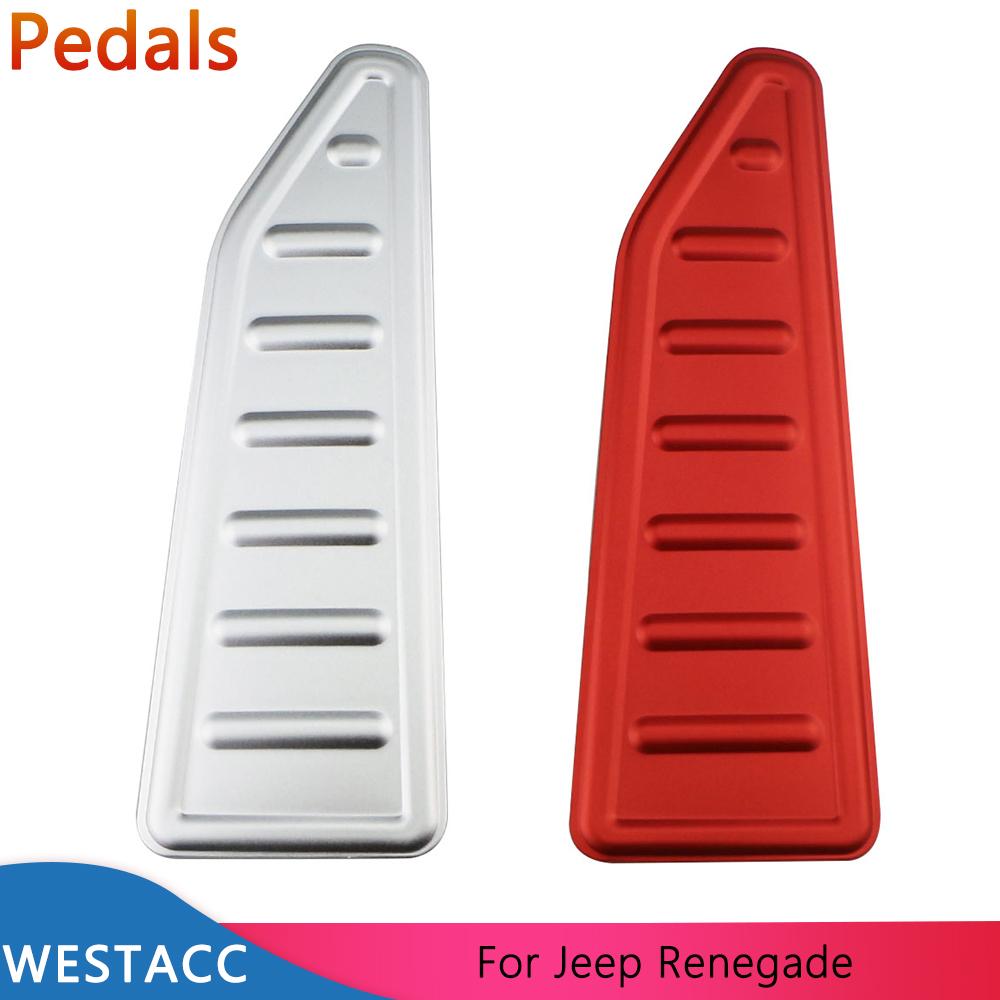 Педали автомобиля акселератор газ тормоз подставка для ног педаль защитный чехол для Jeep Renegade 2014 - 2022 детали салона