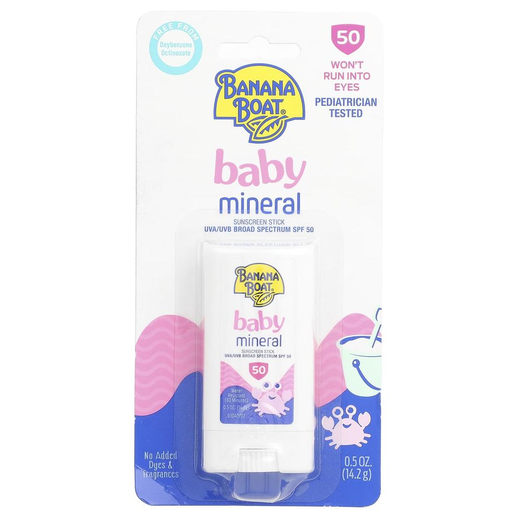 Banana Boat Infant Mineral Sunscreen Stick, SPF50, 0.5 Oz (14.2 G)