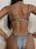 Women's two-piece swimsuit, shiny bikini, plus size xxl. Women's two-piece swimsuit, shiny bikini, plus size xxl.