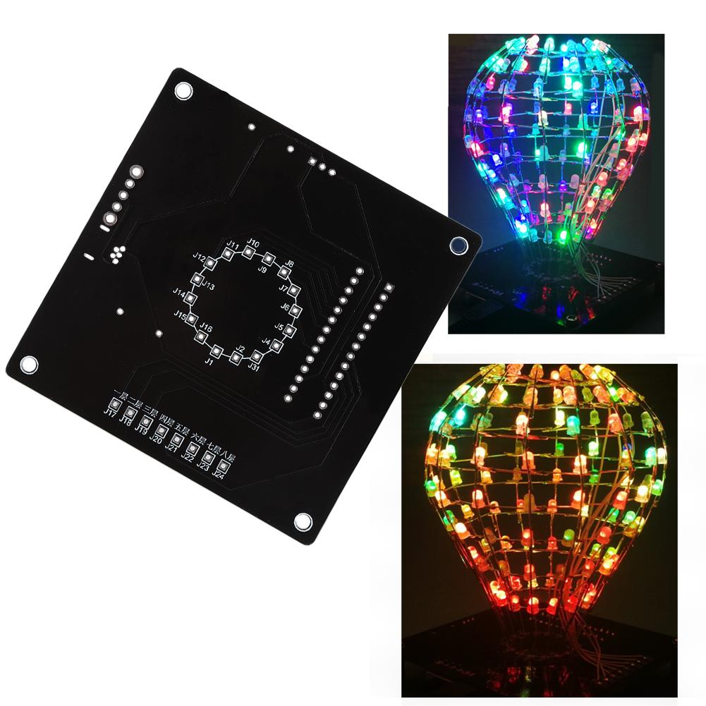 5V USB Light Vertical Ball Kit Designed by PCB Board Colorful LED Light Innovative Music Spectrum