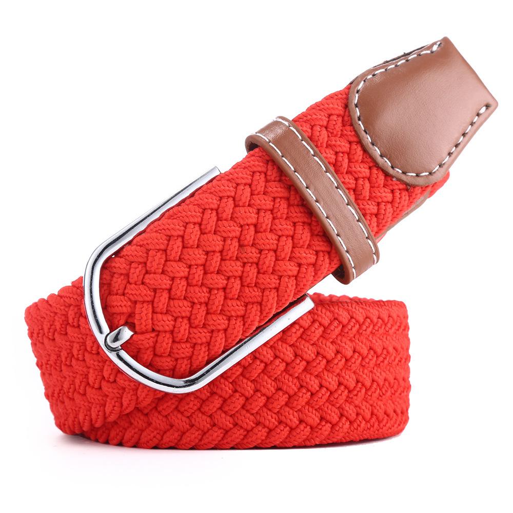 "Trendy Men's & Women's Braided Belts - Elastic Pin Buckle, Korean Style Casual Canvas"