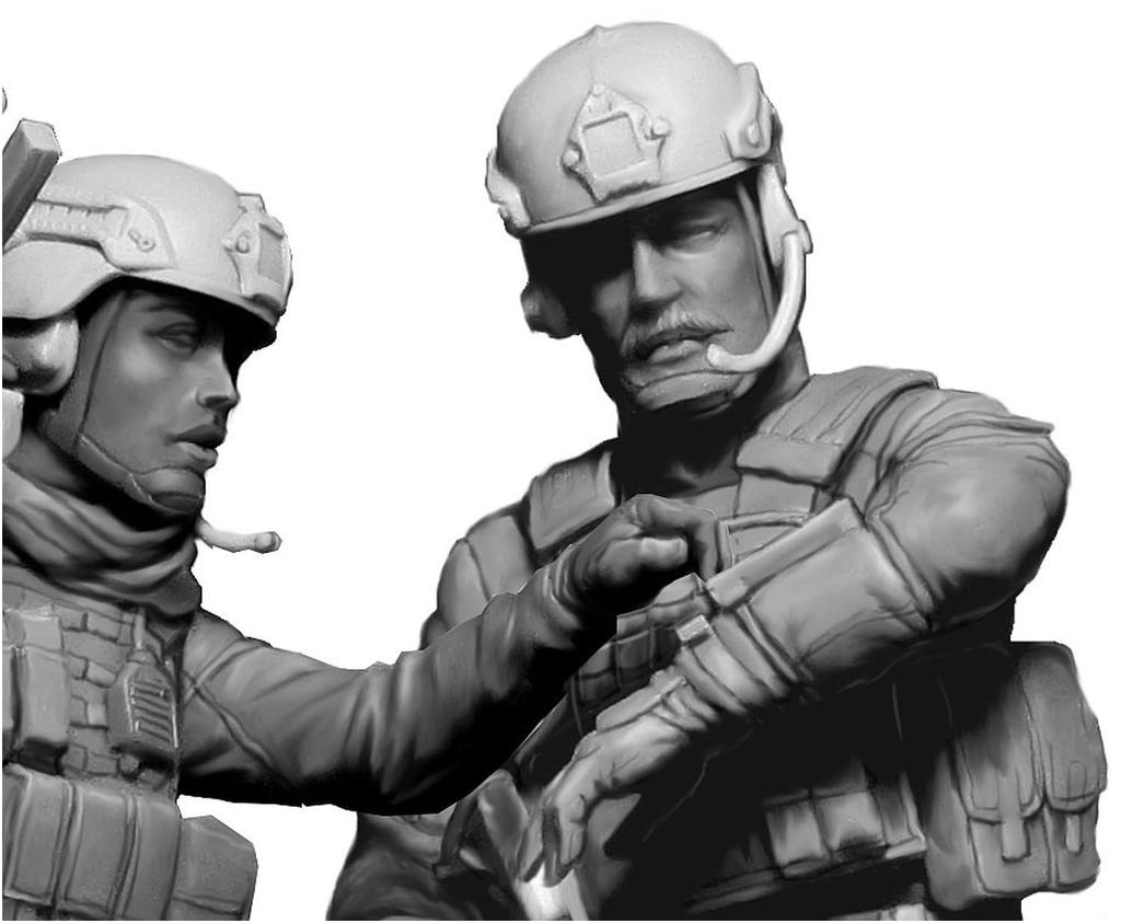 Master Box Modern Warfare Series 1 Corporal Jessica Sergeant James Route Plastic Model MB24068 1/24 & Change?