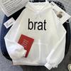 Charli XCX Brat Green Hoodies 2024 Альбом Графический Принт Толстовки Уличная Одежда Женские Рубашки Длинные Рукава Женщины Sudaderas