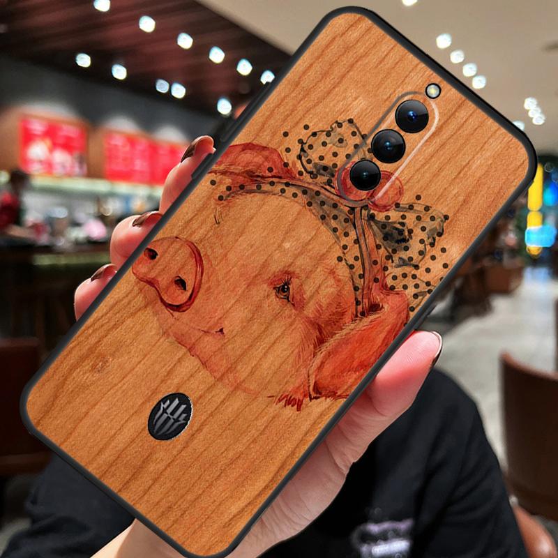 Деревянный Чехол с Животными (Олень Лев Слон) для ZTE Nubia Red Magic 10S 10 8 9 8S 9S 11 Pro Plus 10 Air 5G 6R 6 7 6S 7S Pro