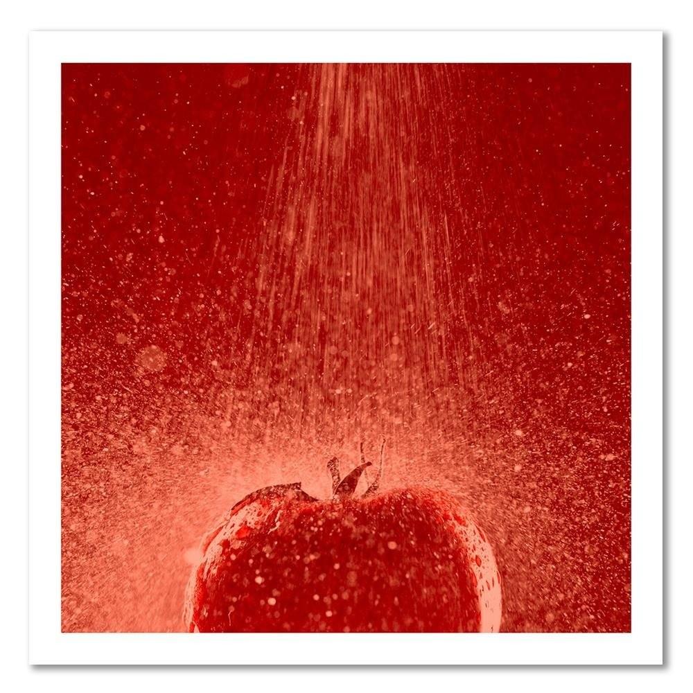 Canvas print, Tomato under a stream of water