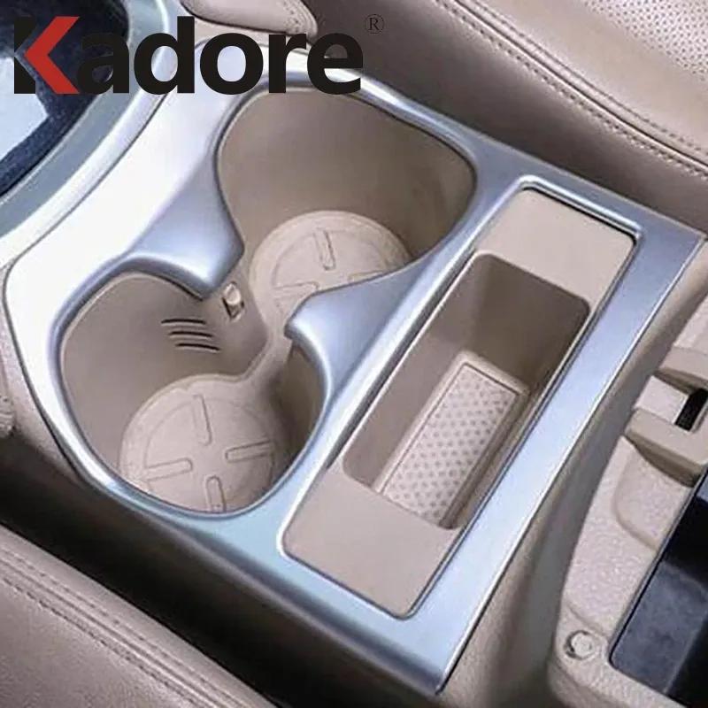 For Nissan X-Trail Rogue Sport T32 2WD J11 2014- Matte Car Console Water Cup Holder Frame Cover Trim Interior Accessories