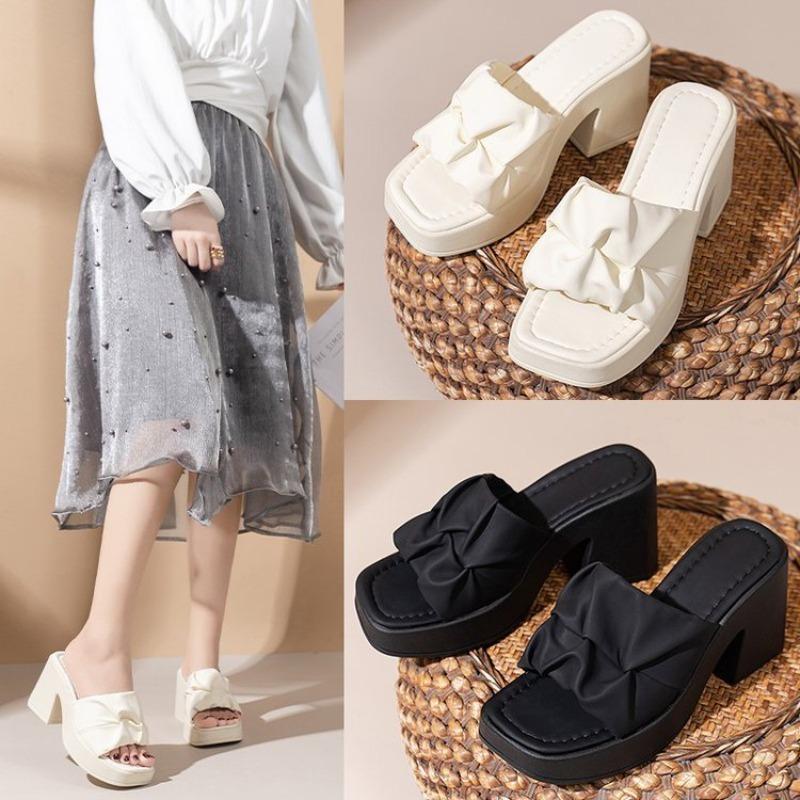 High Heel Slippers Thick Bottom Waterproof Platform Women Sandals