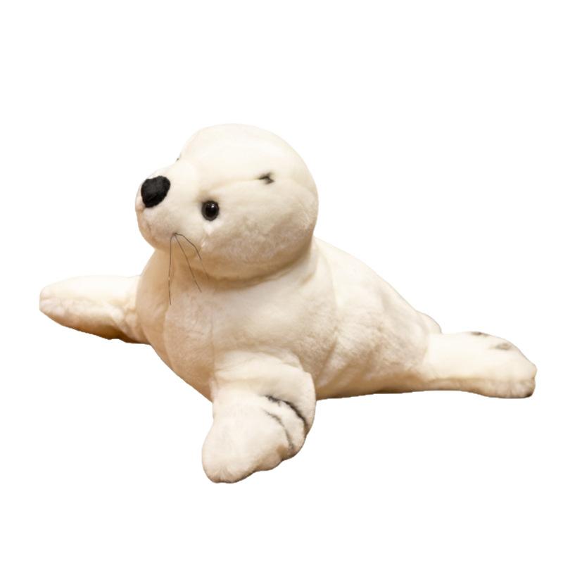 32/38cm New White Seal Doll Simulation Stuffed Plush Toy Handmade Doll Cartoon Anime Cute Children's Birthday Gift Fun Doll