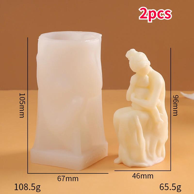 Домашнее рукоделие силиконовые формы для свечей для девочек DIY Rose Blindned Female Aromath Gpysum Home Decor Making Women Head Art Candle Mold