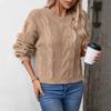 Solid Color Twist Pullover Women's Sweater Autumn and Winter New Retro Loose Sweater European and American Clothing