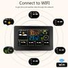 FJW4 Цветная WiFi метеостанция Управление через приложение Умный монитор погоды Внутренняя и наружная температура и влажность Цифровые часы Функции